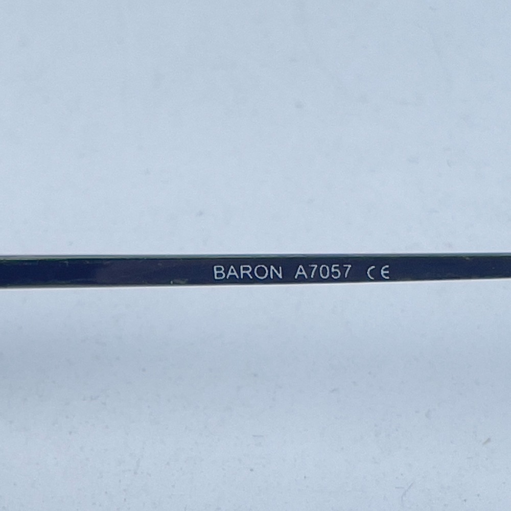 Baron‎ A7057 Men's Eyeglasses Frame Silver Metal Full Rim Rectangle 48-20-140 mm - Picture 11 of 12